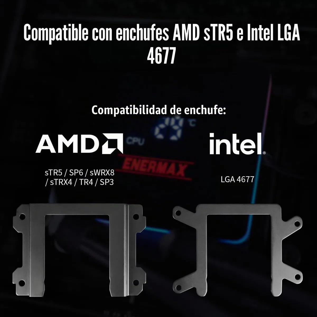 ENERMAX LIQTECH XTR|360 mm AIO CPU refrigeración por agua|TDP 550 W+|AMD Ryzen Treadripper sTR5/sTRX5/SP6|Intel Xeon LGA4677 |100% CPU cobertura|Pantalla digital|ELC-LTXTR360