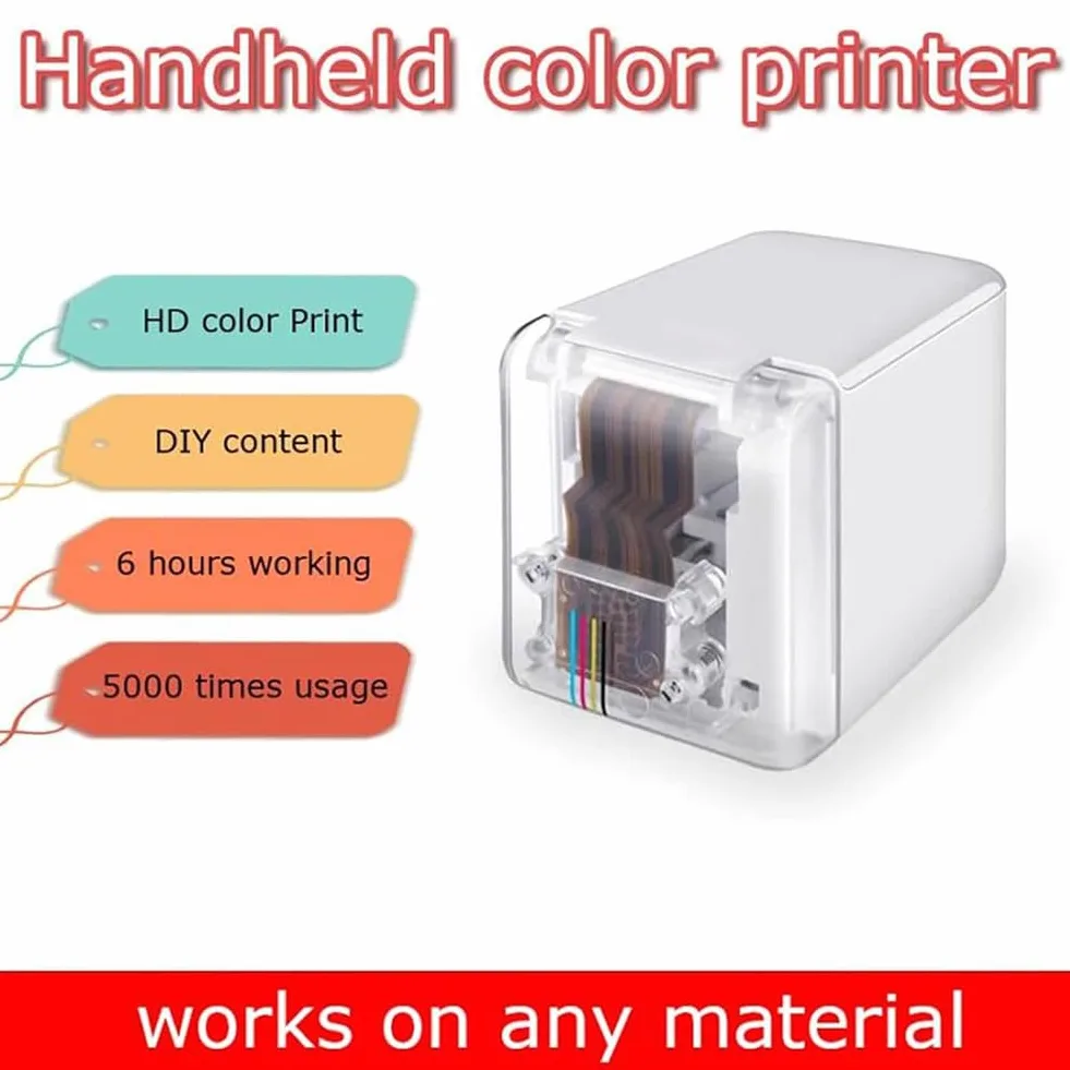 Impresora portátil de Alimentos de Mano, Impresora dealimentos inyección de Tinta Comestible, con Tinta Desmontable y Control de aplicación, con tecnología Avanzada de inyección Tinta térmica