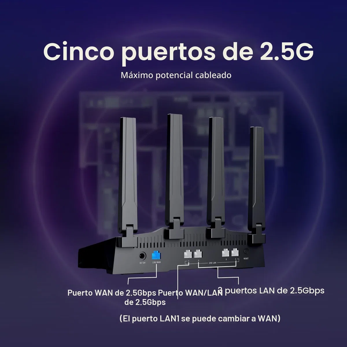 GL.iNet GL-BE9300(Flint 3) Tri-Band WiFi 7 Router, Router para Juegos de Alta Velocidad, Cobertura extensiva, 5 x 2.5G Multi-Gig Ports, Conectividad de Dispositivos masivos, tecnología MLO, Rapid