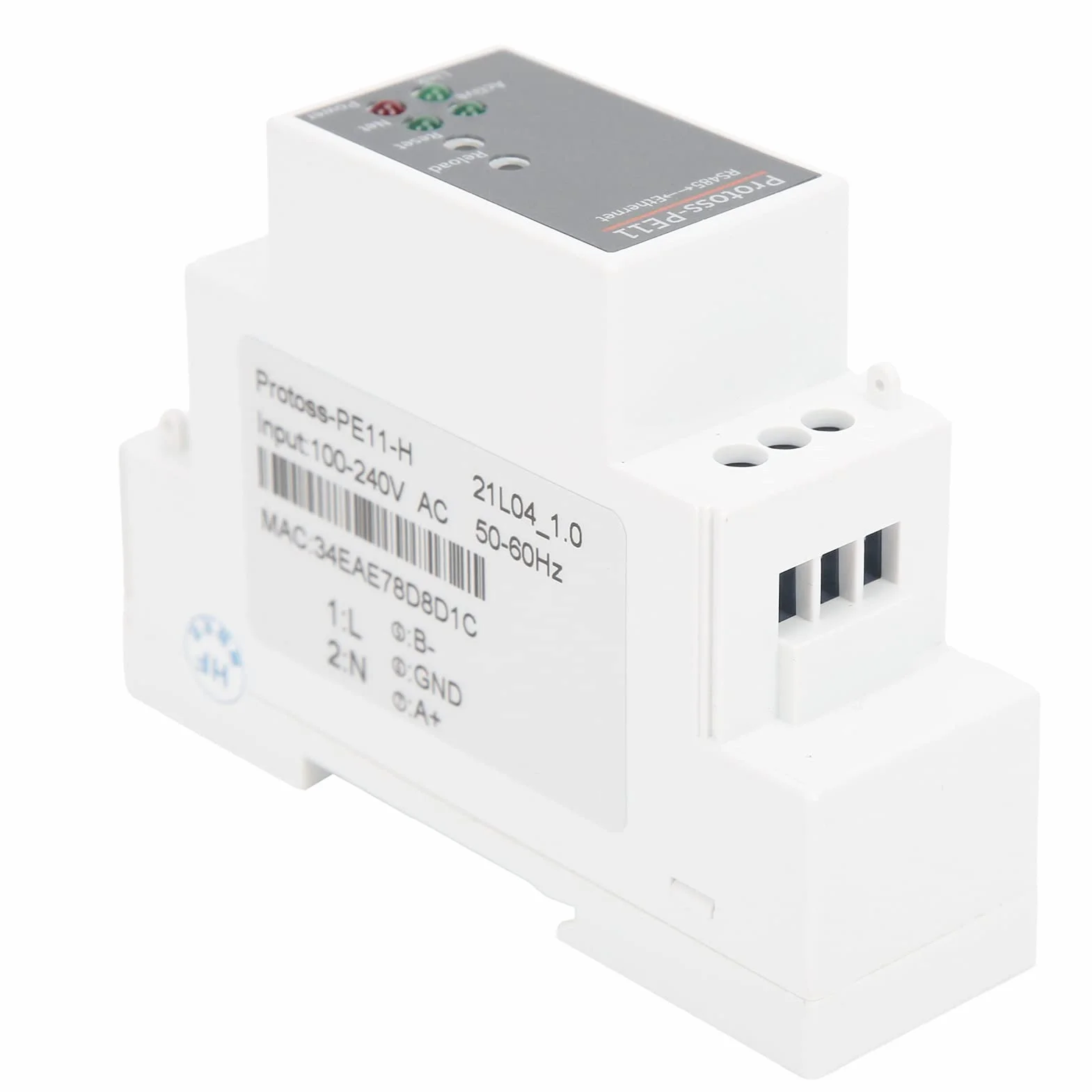 Serwer szeregowy Ethernet PE11-H RJ45 100-240VAC FreERTOS Rail DIN Automatyzacja przemysłowa
