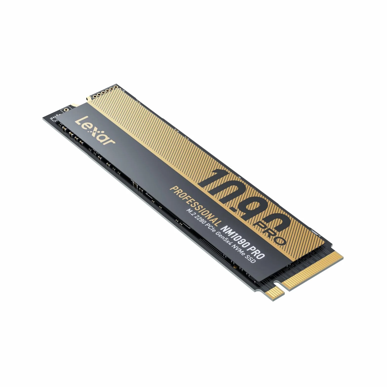 Lexar SSD NVMe PCIe 5.0 Gen5 4TB NM1090 Pro, 14,000 MB/s, diseño de Control térmico avanzado, SSD Interno Compatible con DirectStorage, portátil para Juegos y creación de Contenido