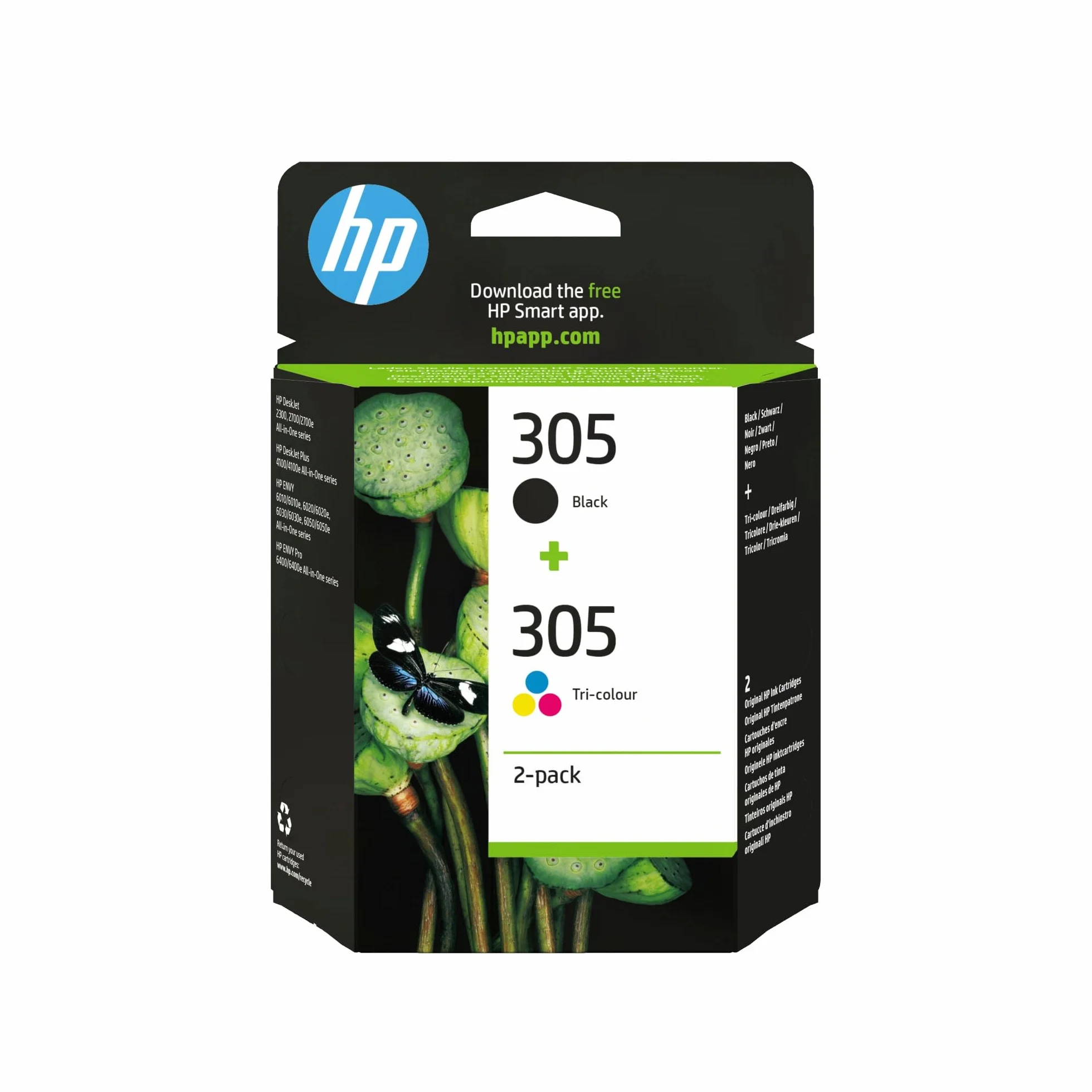 HP 305 6ZD17AE Pack de 2 Cartuchos de Tinta Negra y Tricolor Originales