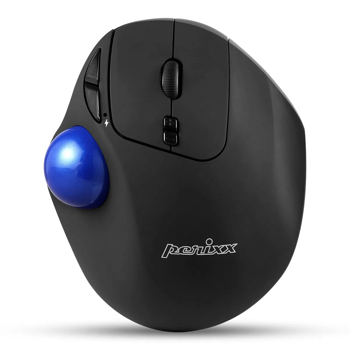 Perixx PERIPRO-801 Ratón Trackball Bluetooth, Diseño Trackball de 3,4cm, 2 Niveles dpi, Negro