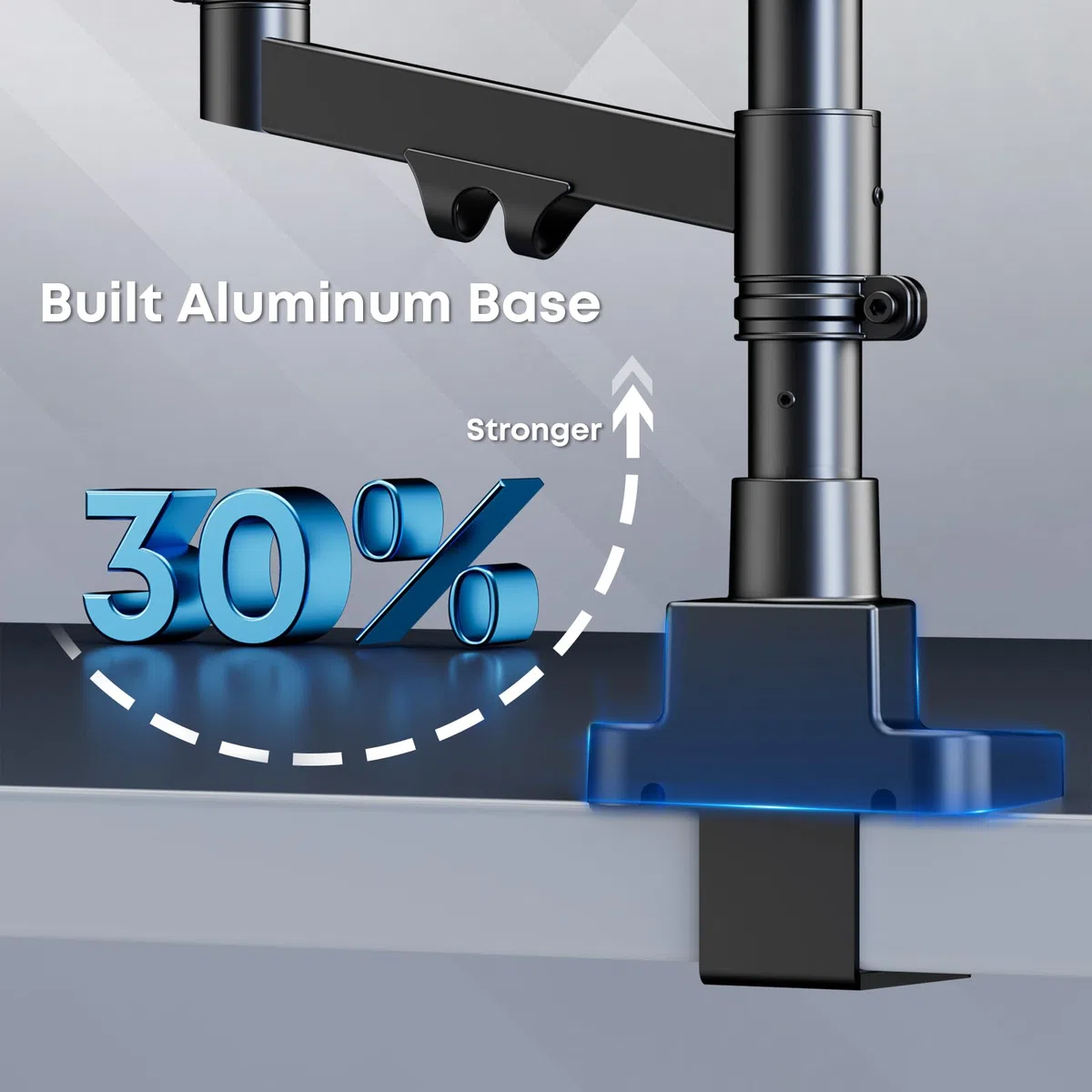 PUTORSEN Soporte para 3 monitores con Pantalla de 17-35 Pulgadas, Soporte para 3 monitores Regulable en Altura con 12 kg por Brazo, Barra de 80 cm, VESA 75/100 mm