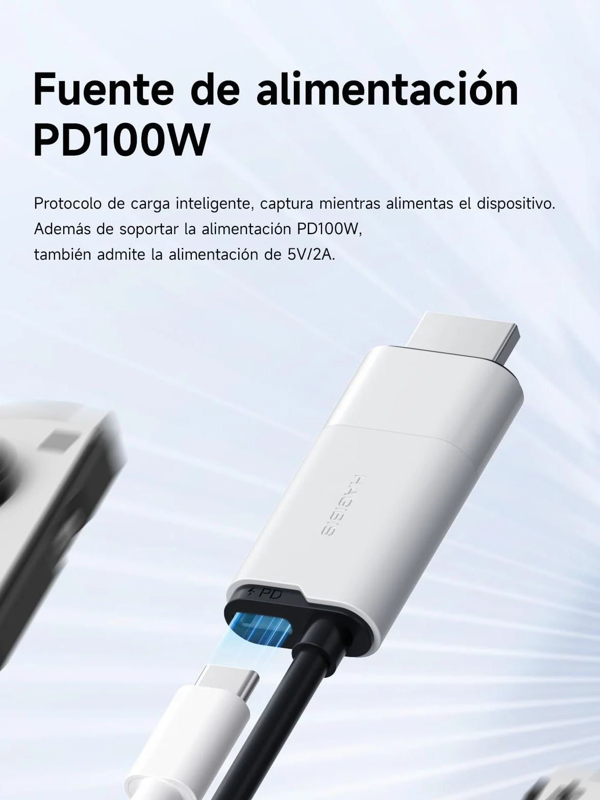 Hagibis Capturadora | USB 3.0 con PD 100W | HDMI a USB A/C | Capturadora de Video 1080P@60fps YUY2/MJPEG MS2130 | Grabadora para Meta Quest 3, Switch, PS5, VR, Streaming
