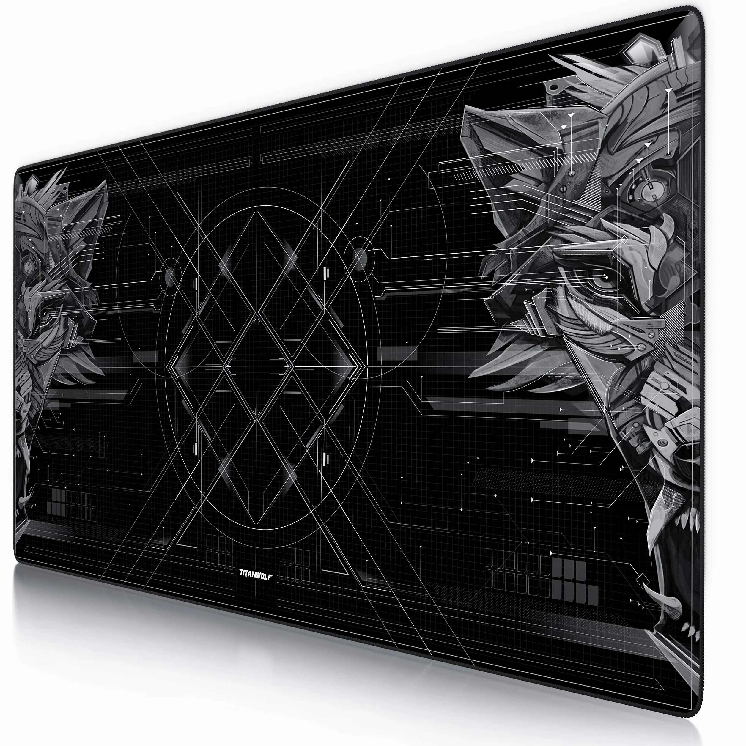 TITANWOLF - Alfombrilla de Ratón de Gran Tamaño 1200x600mm - Mouse Pad Gaming XXXL – para Precisión y Velocidad en Juegos - Antideslizante - Superficie de Tejido - para Ratón y Teclado