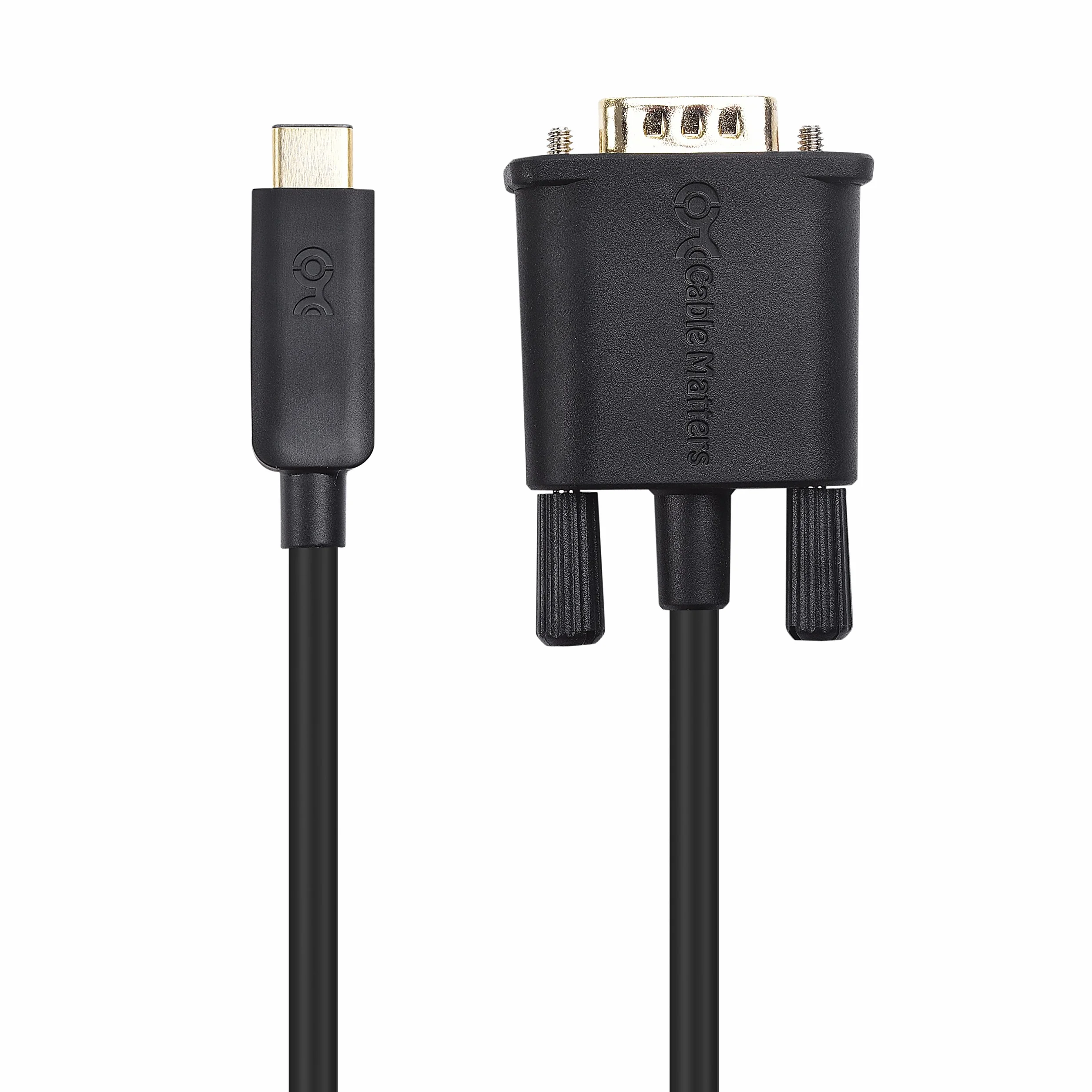 Cable Matters Cable USB C a VGA 1,8m (Cable USB C VGA, Cable Adaptador VGA a USB C) - Puerto Thunderbolt 3 Compatible para MacBook Pro, Dell XPS, HP Spectre x360, Surface Pro y más - 1,8 metros