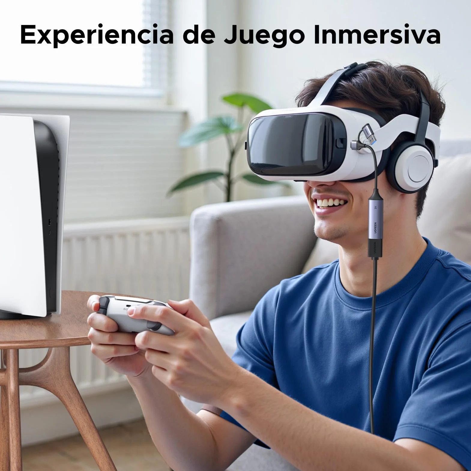 UGREEN Tarjeta de Captura de Video HDMI 4K 30Hz a USB A USB C 3.0 2K 30Hz 1080P para Streaming Grabación de Juegos y Transmisión en Vivo Compatible con Quest 3 Switch 2 PS5 PS4