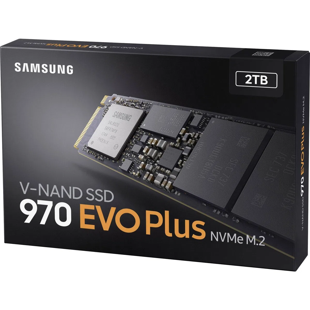 Samsung MZ-V7S2T0 970 EVO Plus Unidad de estado sólido interna (SSD) PCIe NVMe M.2 (2280) de 2 TB, Color Negro/Naranja