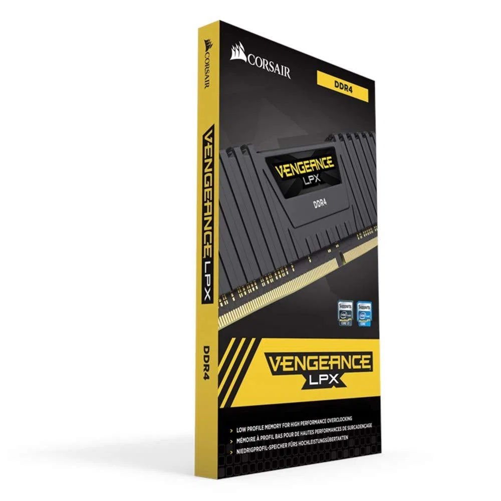 Corsair CMK16GX4M2D3600C18 Vengeance LPX 16GB (2 x 8GB) DDR4 hasta 3600MHz CL18 Módulo de Memoria de Alto Rendimiento, Negro