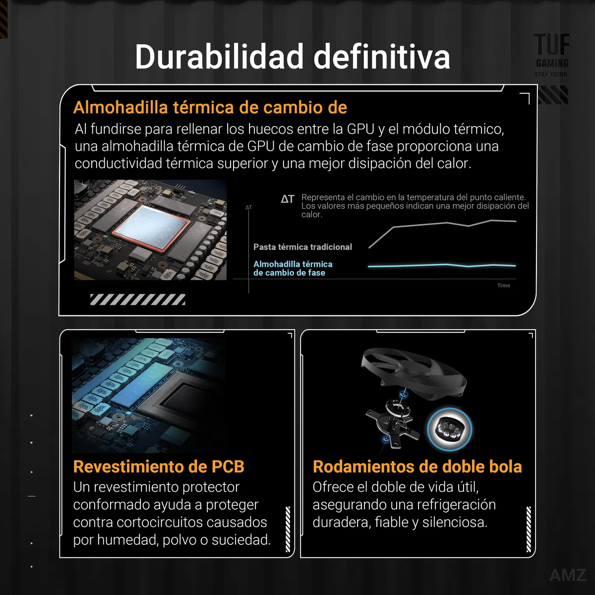 ASUS TUF Gaming Radeon RX 9070 XT OC Edition 16GB GDDR6 - Tarjeta gráfica (PCIe 5.0, HDMI/DP 2.1, 3.125 Ranuras, Grado Militar, Revestimiento PCB, Ventiladores axial-Tech)