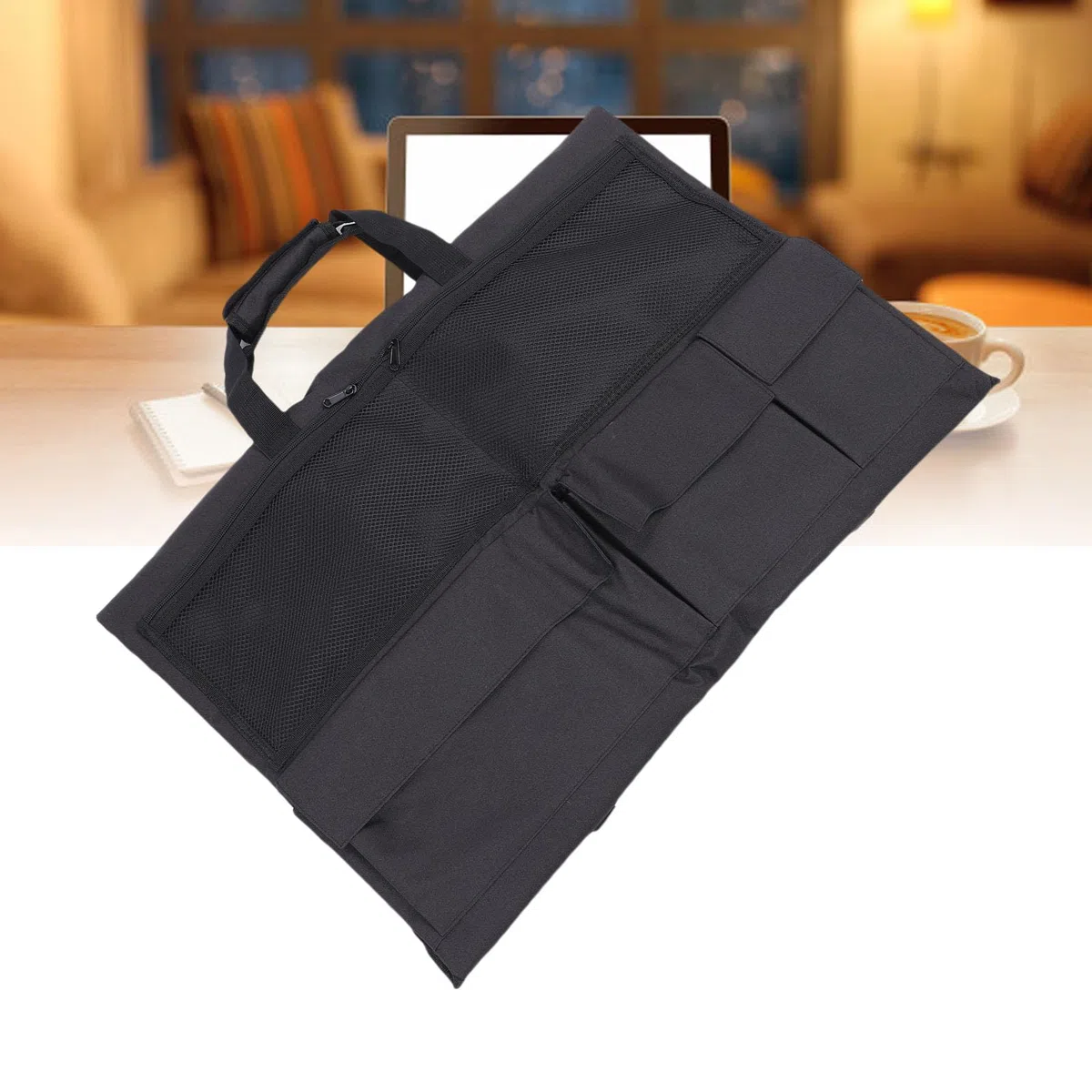 Vikye Estuche de Viaje Acolchado para Monitor de 27 Pulgadas, Bolsa Protectora de Transporte para Pantalla de Computadora con Bolsillos para Accesorios para Teclado y Cables