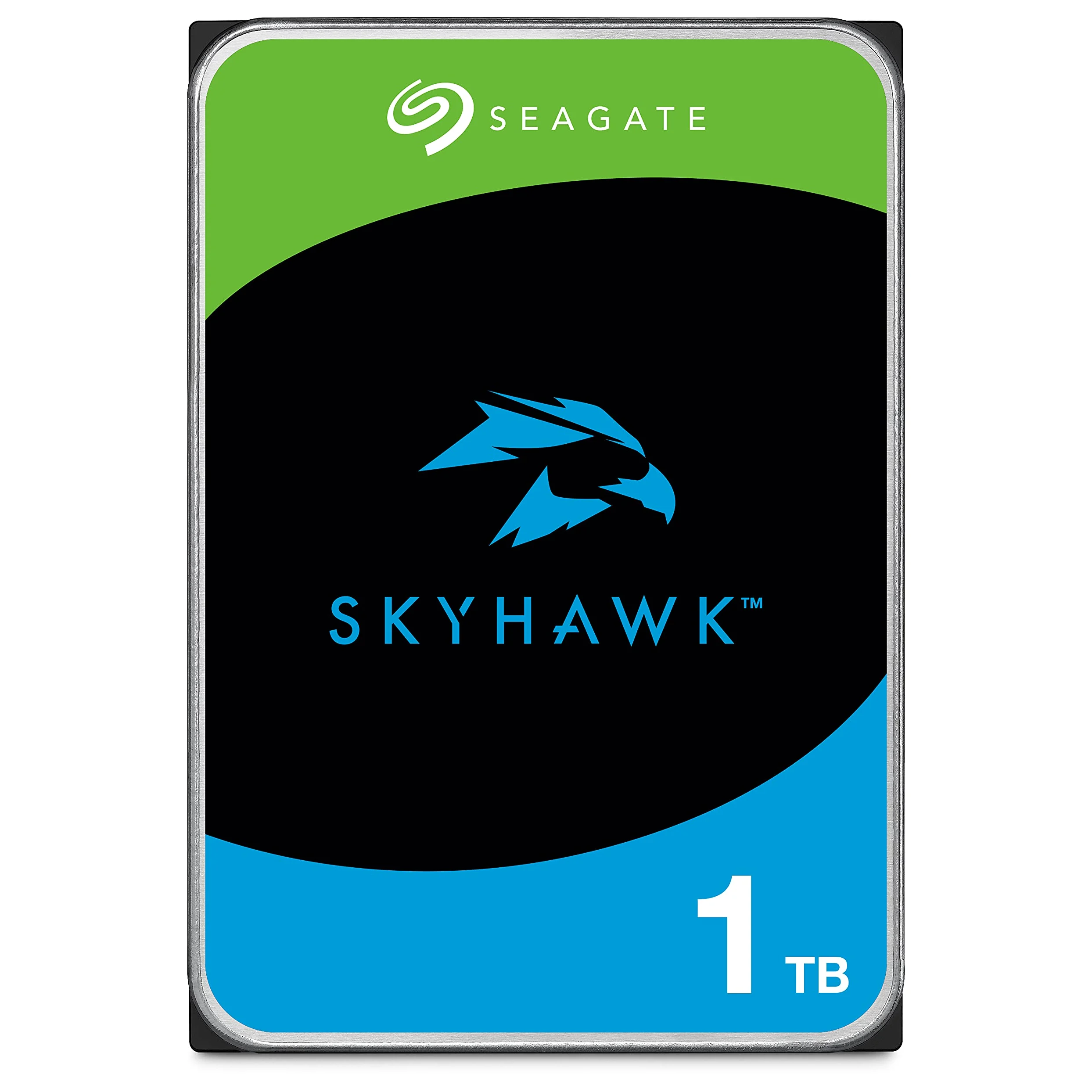 Seagate SkyHawk, 1 TB, Disco Duro Interno De Video, 3,5", SATA 6.GB/s, Caché de 256 MB, DVR, Sistema de Cámaras de Seguridad NVR, servicios Rescue internos (ST1000VX013)