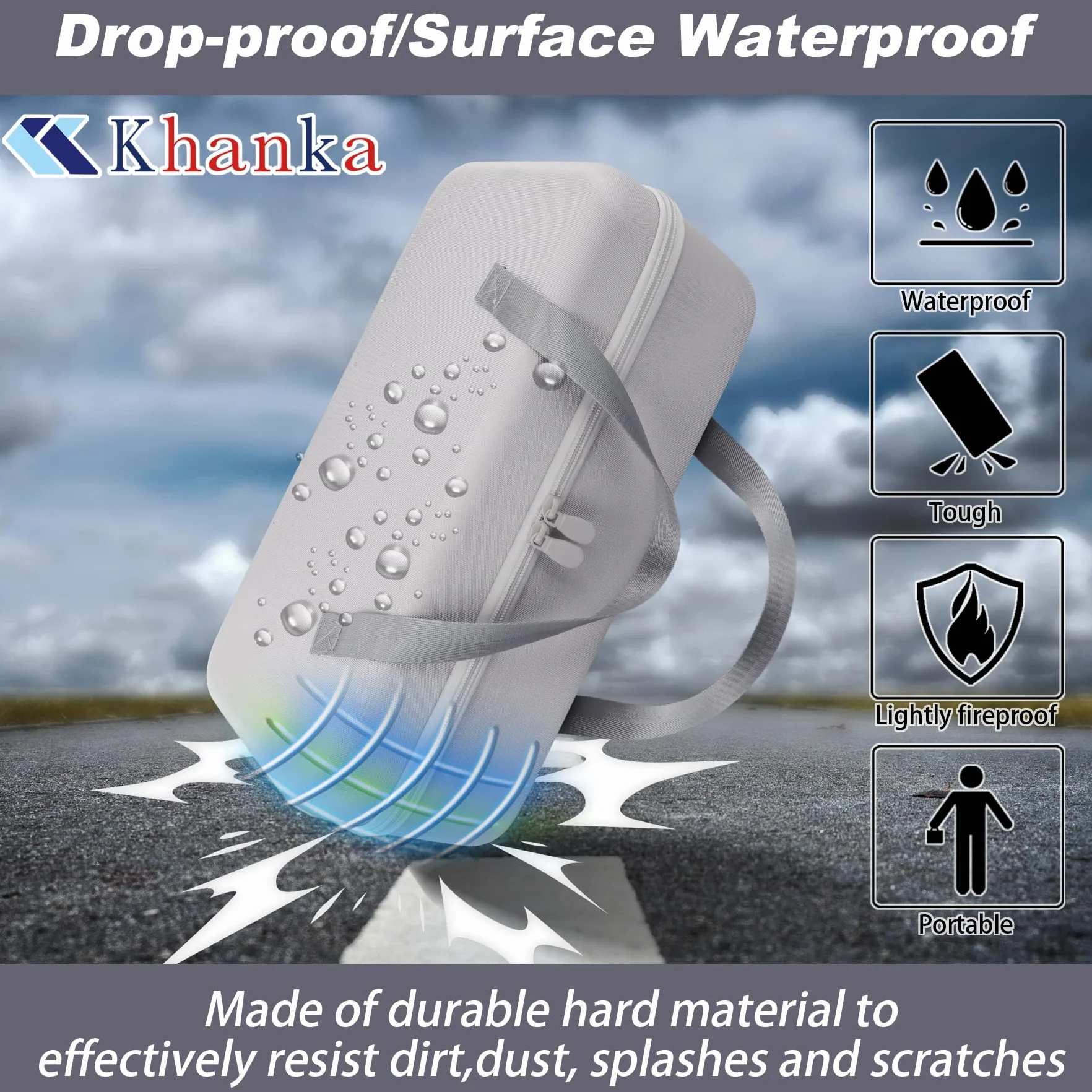 Khanka para Liene PixCut S1|Impresora fotográfica todo en uno,impresora de pegatinas y cortadora Estuche Rígido de Almacenamiento,Bolsa Transporte con Bolsillo para Accesorios PixCut S1,Solo Estuche