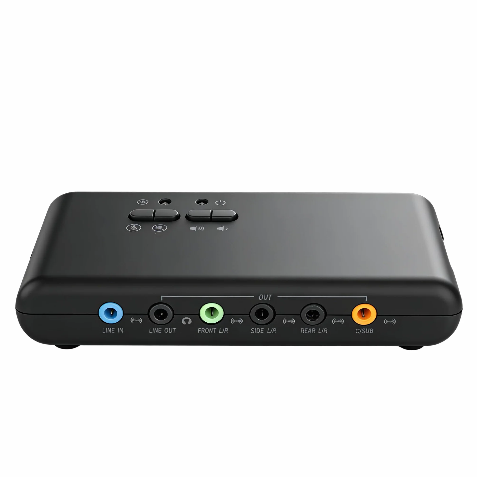 Tarjeta de Sonido Externa USB 7.1 de 8 Canales, Caja de USB Soundbox Externa, Compatible con 12 Mbps, Sonido Envolvente 3D Dinámico, Grabación Reproducción Simultánea Compatible (Negro)