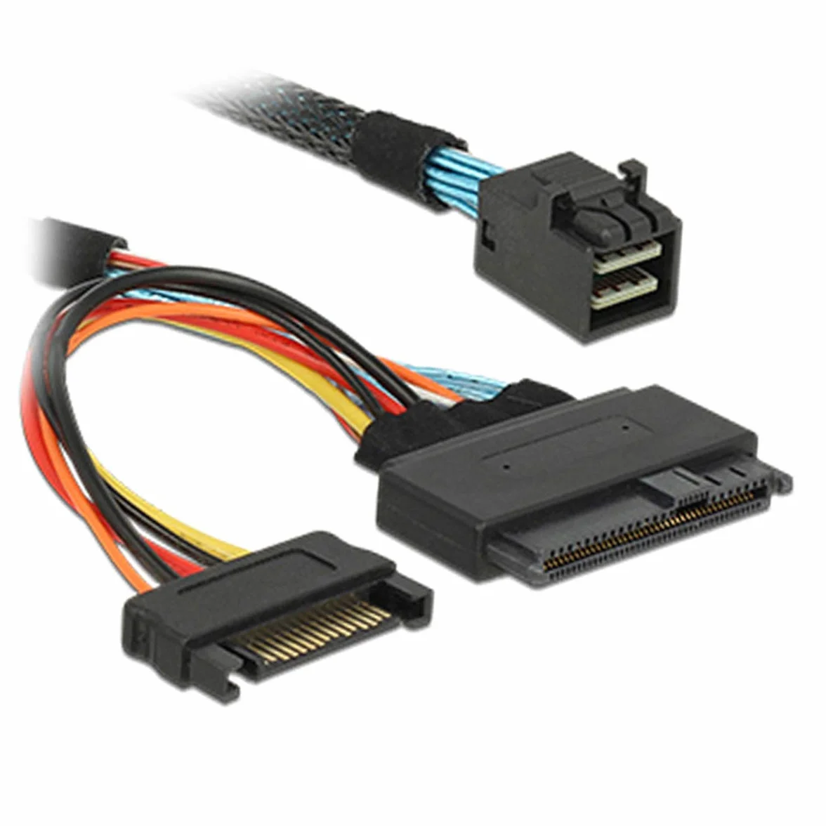 Cablecc U.2 U2 SFF-8639 NVME PCIe SSD Cable para Placa Base SSD 750 p3600 p3700 M.2 SFF-8643 Mini SAS HD