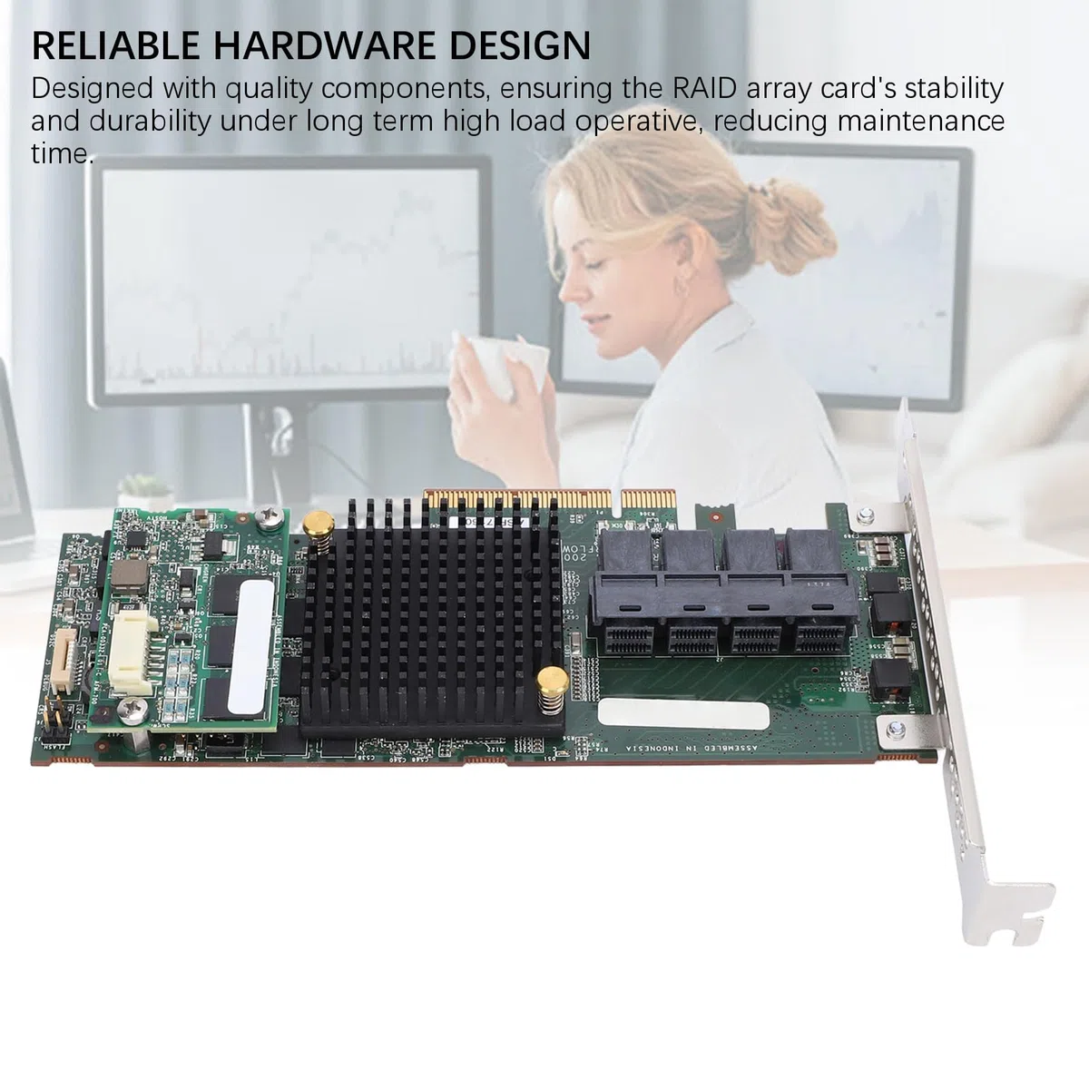 LICAEVEY Tarjeta Controladora Raid SAS, Tarjeta de Matriz ASR 71605, 4 Puertos 8643, caché de 1 GB, Interfaz de Alta Velocidad PCIE X8 de 6 GB, Plug and Play