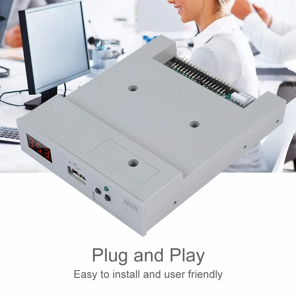 SFR1M44-U100 USB 3,5 in Emulador de Memoria Incorporada,Emulador de Disquete de 1.44MB para Equipos de Control Industrial