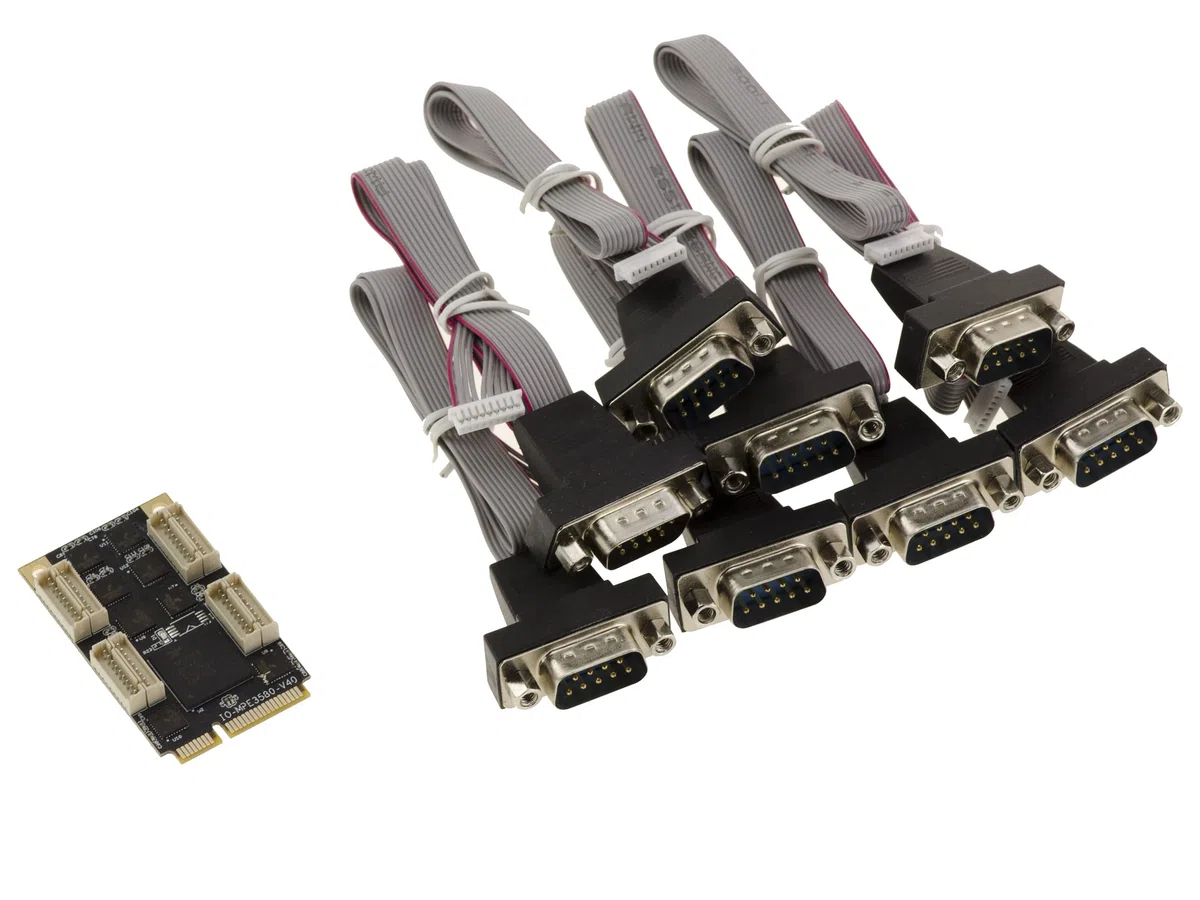 KALEA-INFORMATIQUE Tarjeta Mini PCIe MiniPCIE 8 Serial COM RS232 DB9 con chipset EXAR XR 17V358