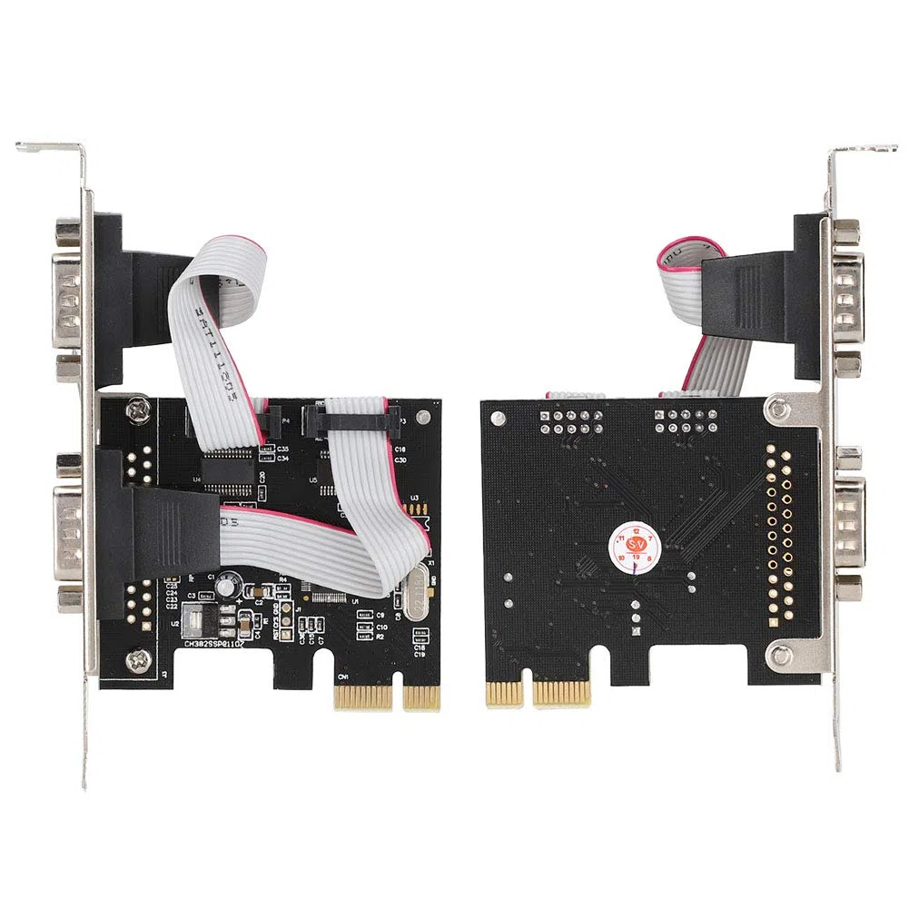 Agatige Tarjeta PCI Serie Express RS-232 DB9 2 Puertos Windows 10 11 32/64bit Linux