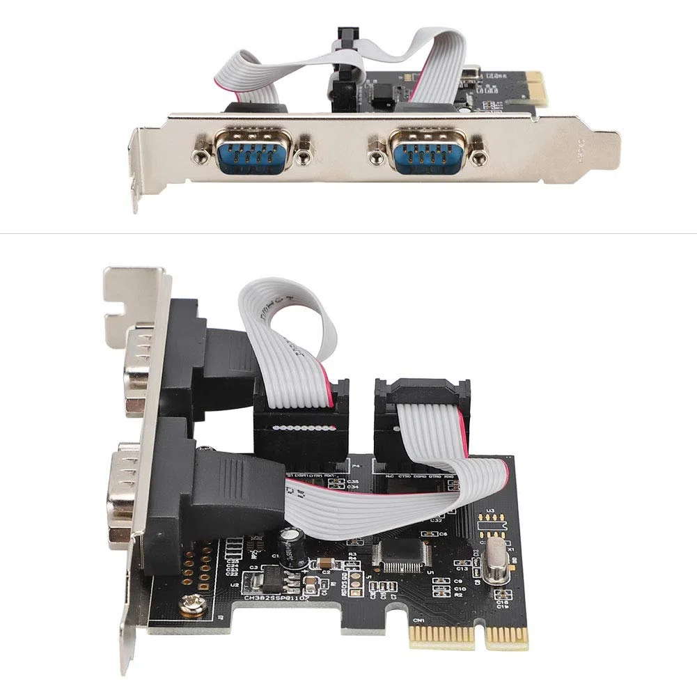 Agatige Tarjeta PCI Serie Express RS-232 DB9 2 Puertos Windows 10 11 32/64bit Linux