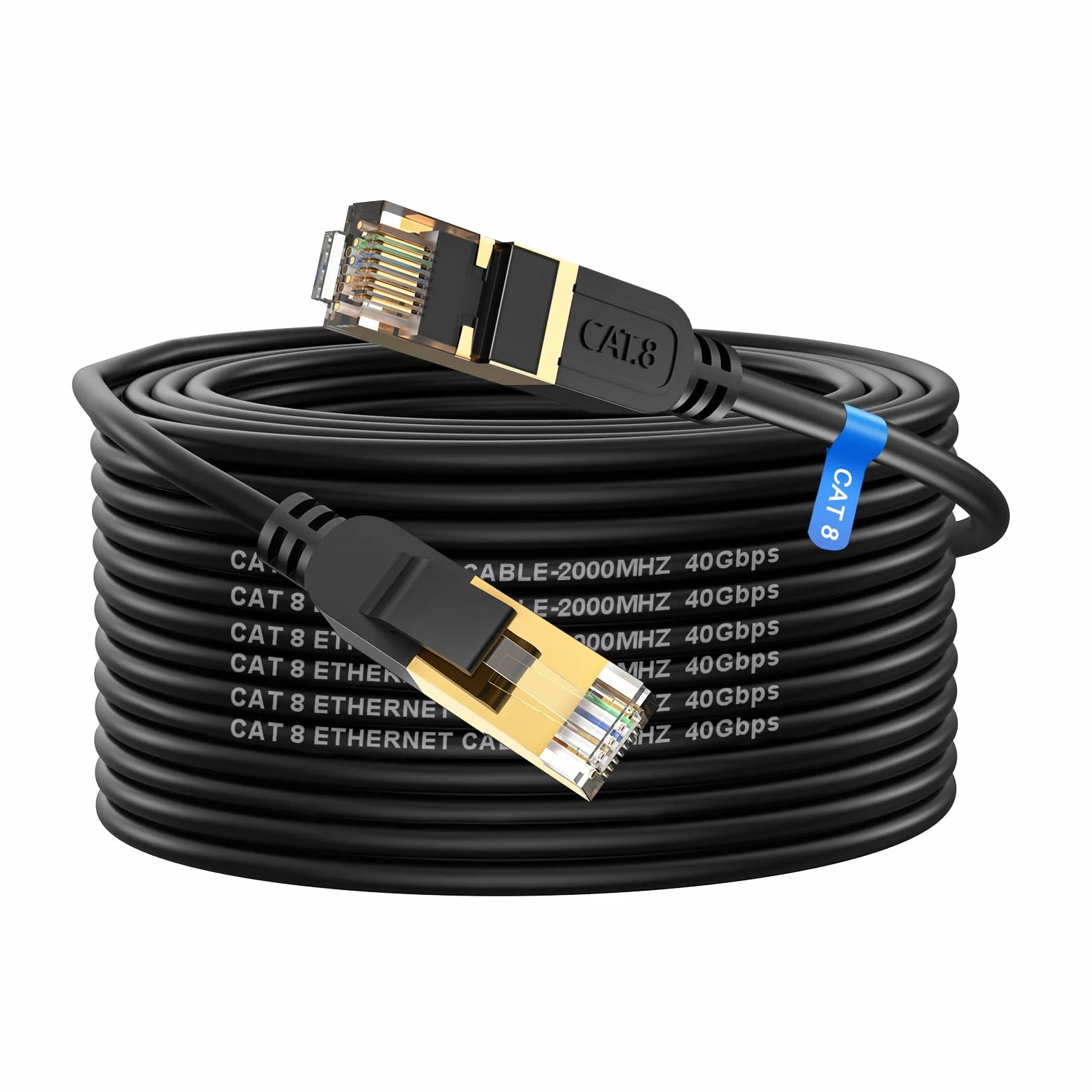 cat gruciso Cable Ethernet 20 metros Cat 8 Cable de Red Cable Lan 40Gbps 2000MHz con Conector RJ45 Cat 8, Compatible con Steam Deck PS5 PS4 Xbox X/S PC TV Box Router Servidor NAS