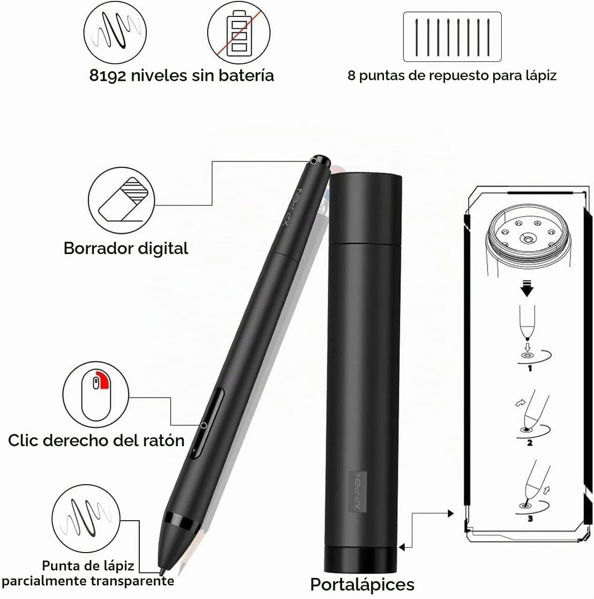XP-Pen Artist 12 - Monitor gráfico (1920 x 1080 HD, IPS, con Barra táctil, lápiz P06 con Goma de borrar para enseñanza remota en casa)