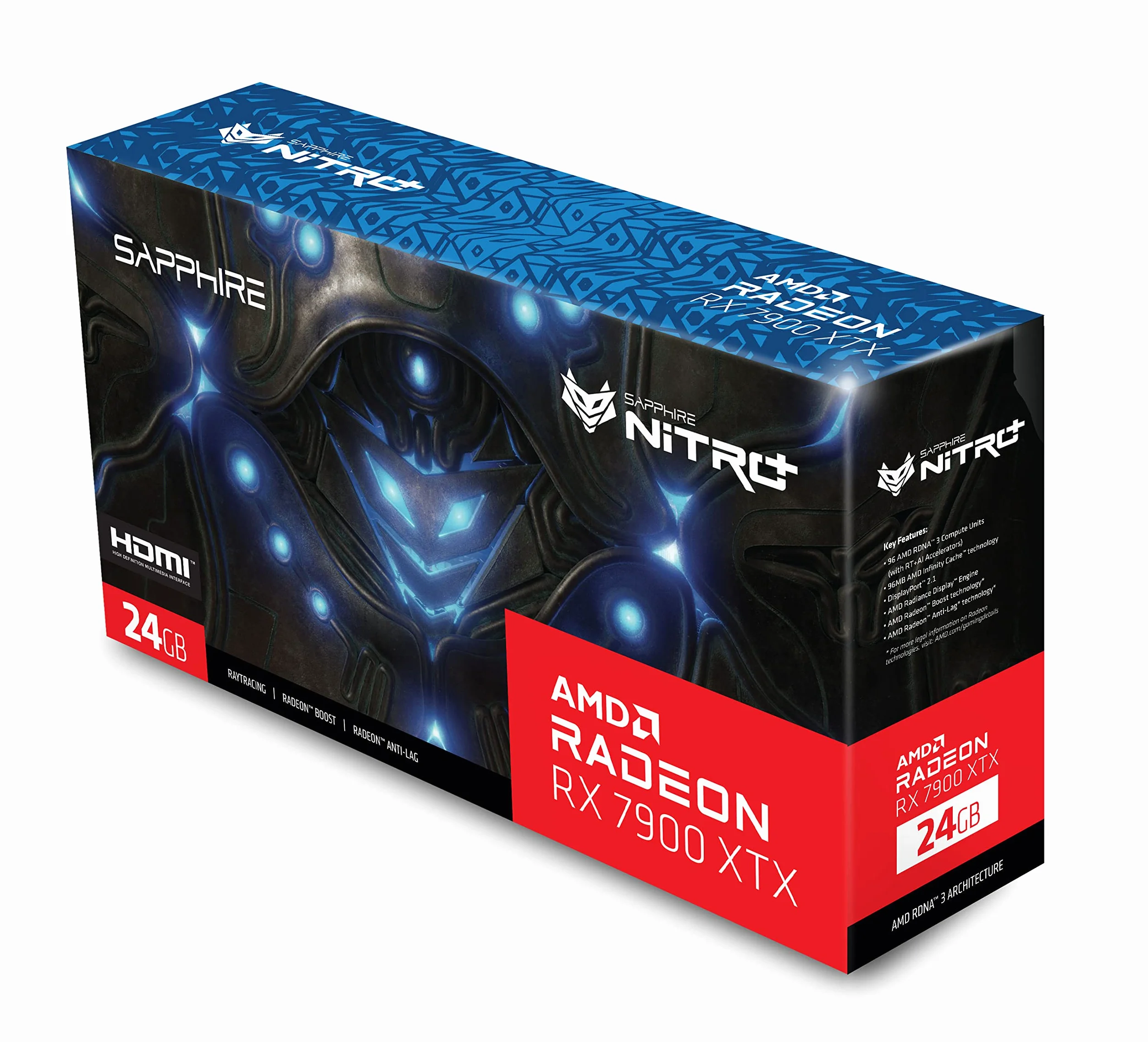 Sapphire Tarjeta gráfica para Juegos Nitro+ AMD Radeon RX 7900 XTX Vapor-X 11322-01-40G con GDDR6 de 24 GB, AMD RDNA 3