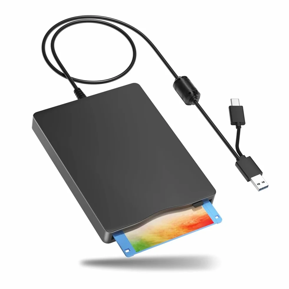 Lector de disquetes, disco externo de 3,5 pulgadas con USB tipo C, unidad de disco FDD portátil para ordenador portátil