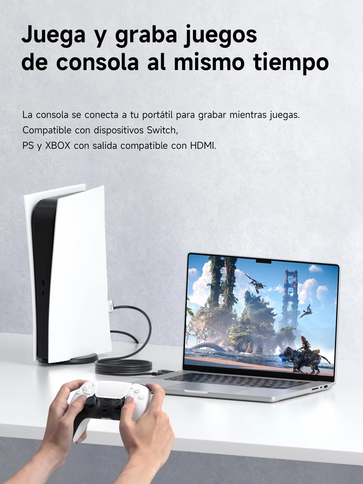 Hagibis Capturadora | USB 3.0 con PD 100W | HDMI a USB A/C | Capturadora de Video 1080P@60fps YUY2/MJPEG MS2130 | Grabadora para Meta Quest 3, Switch, PS5, VR, Streaming