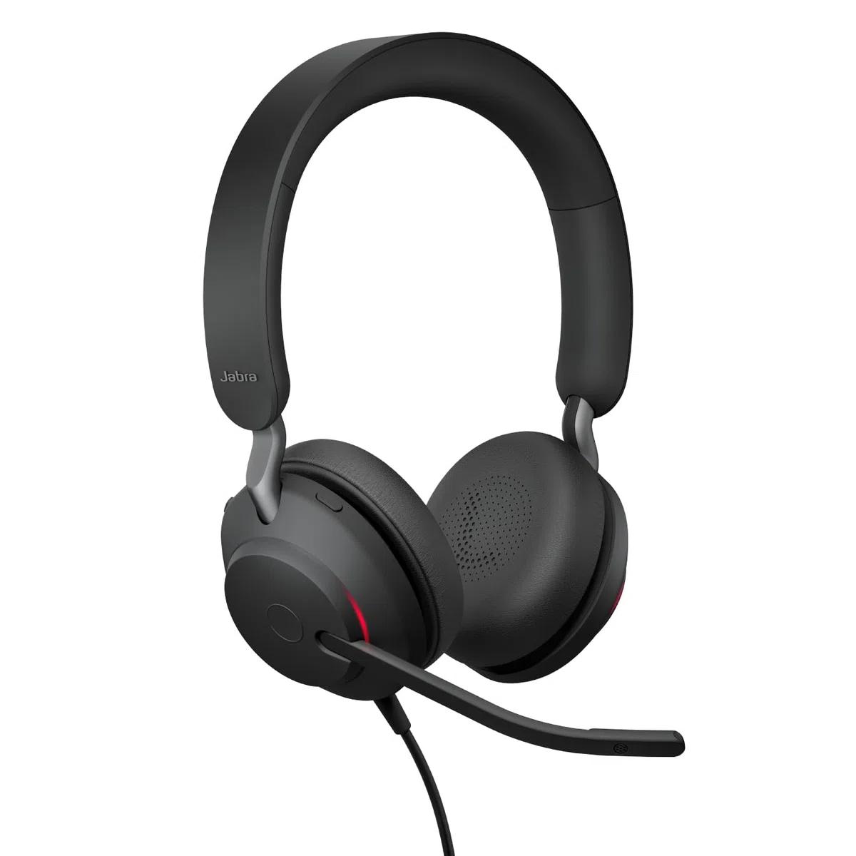 Jabra Evolve2 40 SE - Auriculares con Cable con cancelación de Ruido, tecnología de 3 micrófonos y Cable USB-C, Certificado MS Teams, Compatible con Todas Las demás Plataformas, Color Negro
