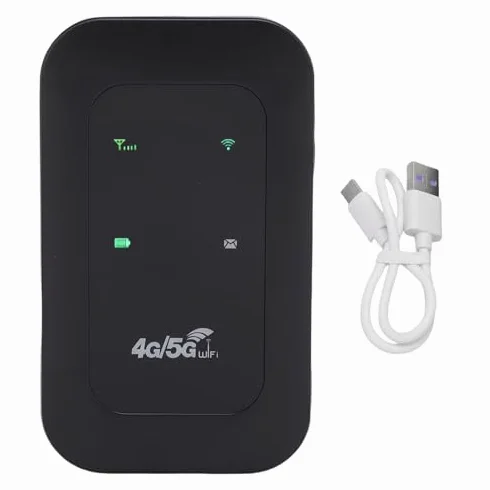 4G 5G WiFi Hotspot, LTE Router Móvil para Viajar a la Pantalla LED LED de Alta Velocidad de 300Mbps, Enrutador Portátil con Ranura de Tarjeta SIM, 10 del Dispositivo Conectividad