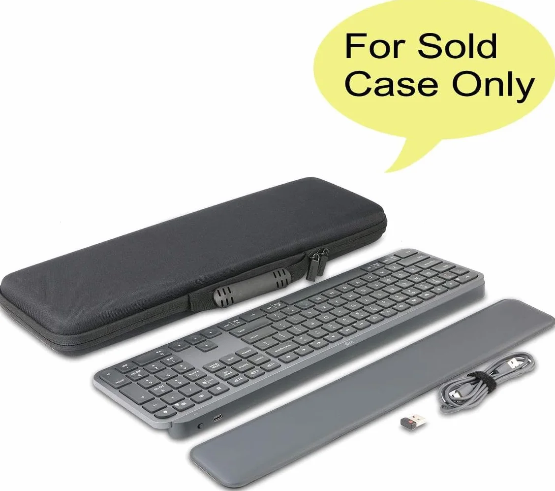 co2CREA Viaje Almacenamiento Porter - Funda con Teclado retroiluminado inalámbrico avanzado (única Caja), Color Negro