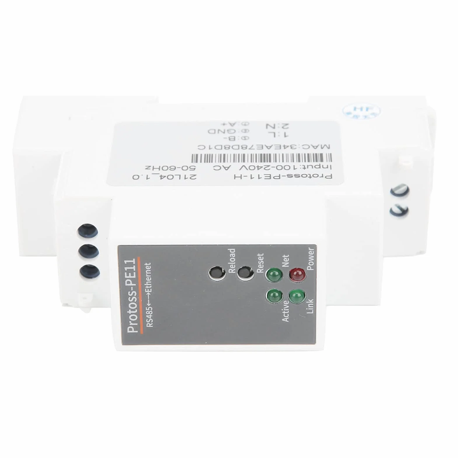 Serwer szeregowy Ethernet PE11-H RJ45 100-240VAC FreERTOS Rail DIN Automatyzacja przemysłowa