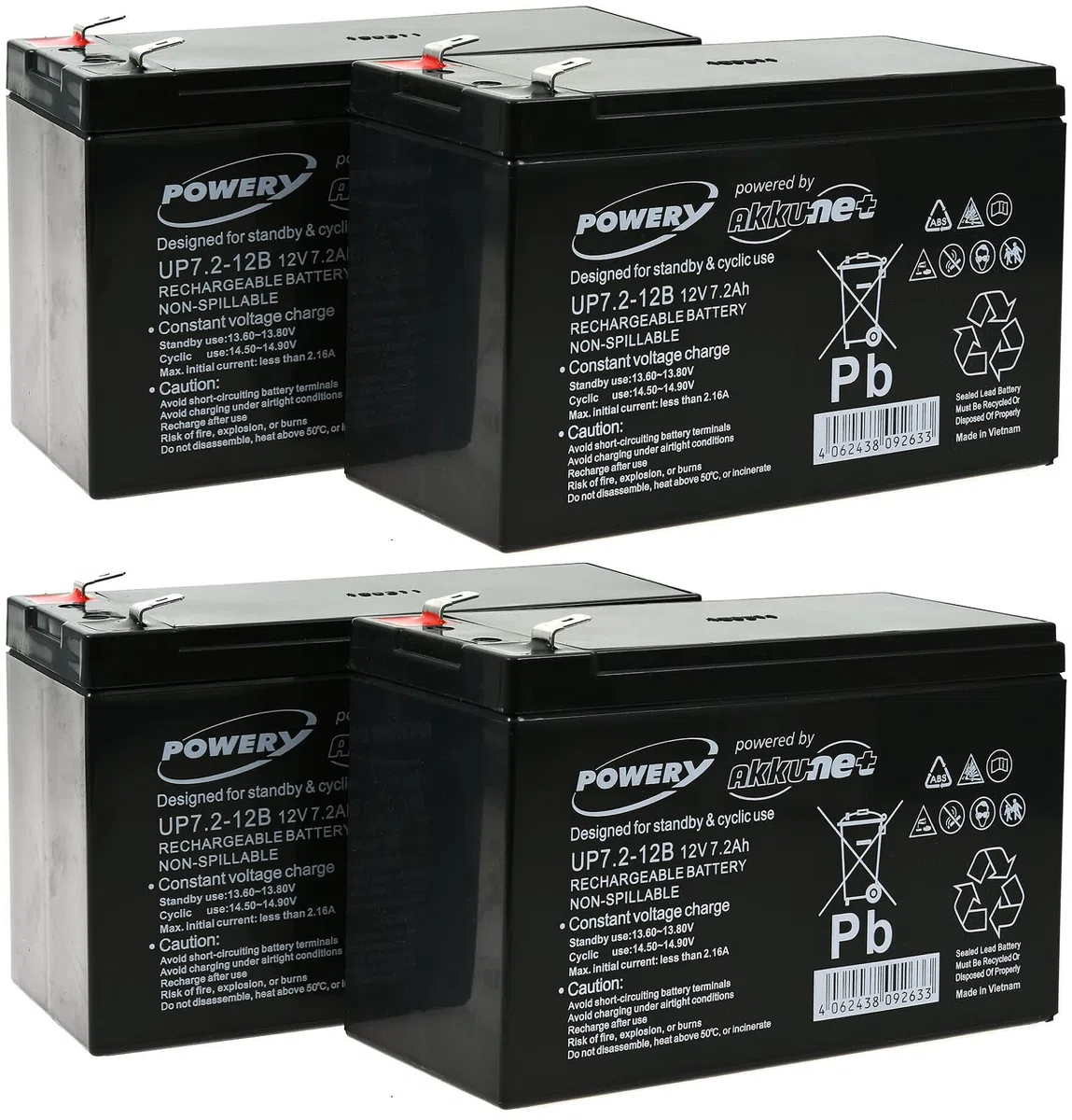 Powery Batería de Gel para SAI APC Smart-UPS RT 1000