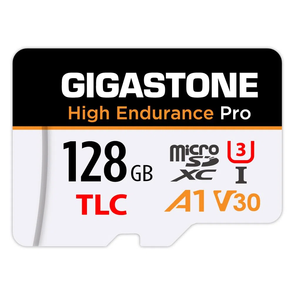 [Recuperación de Datos Gratuita de 5 años] Tarjeta Micro SD GIGASTONE de 128GB, Velocidad de la Serie Pro de Alta Resistencia de hasta 100 MB/s, Compatible con cámara de salpicadero REDTIGER Rove