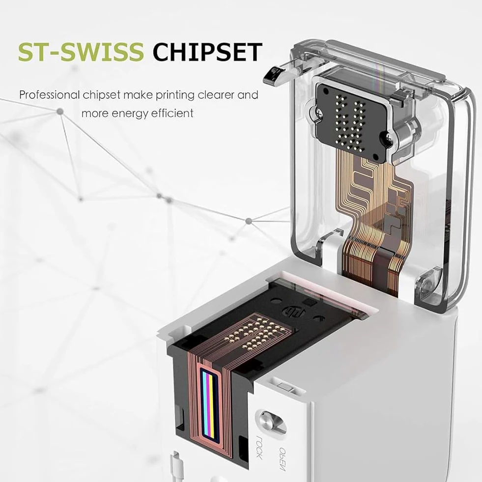 Impresora portátil de Alimentos de Mano, Impresora dealimentos inyección de Tinta Comestible, con Tinta Desmontable y Control de aplicación, con tecnología Avanzada de inyección Tinta térmica