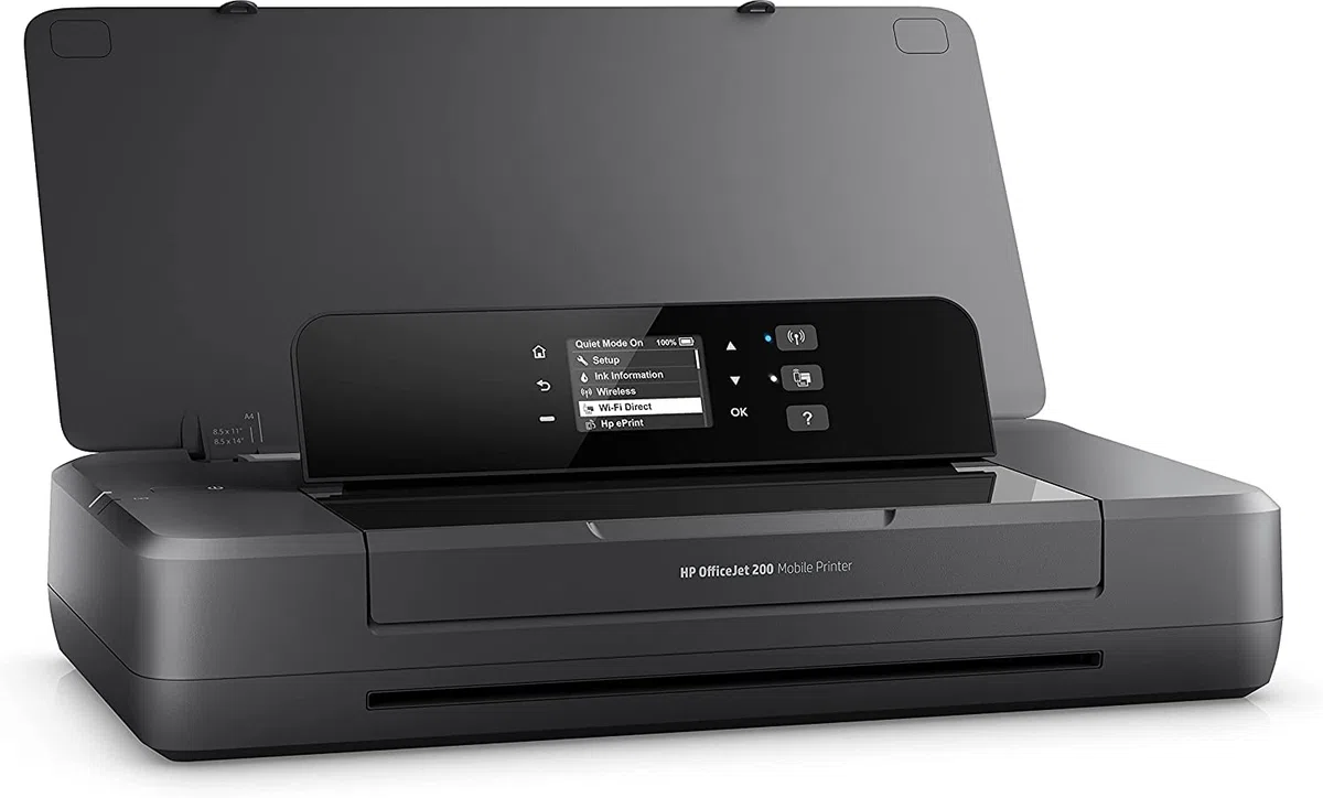 HP OfficeJet 200 Mobile Impresora de chorro de tinta, Pantalla LED, Wi-Fi, Wi-Fi Direct, App HP Smart, USB, negro (Reacondicionado)