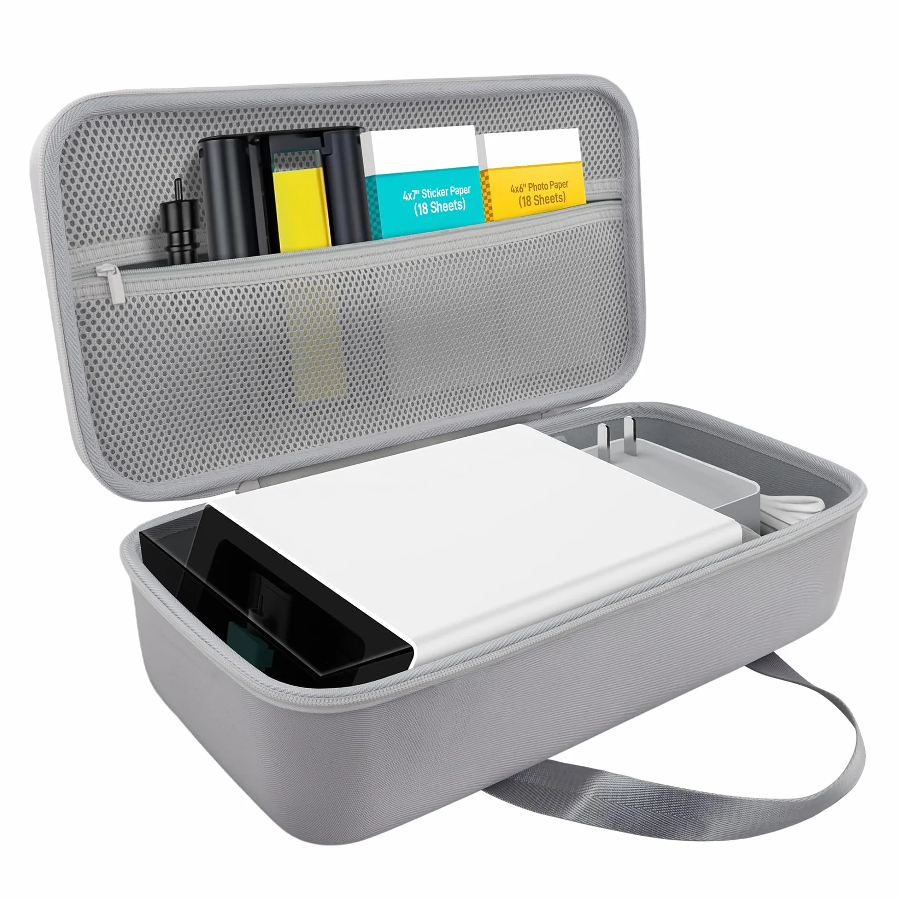 Khanka para Liene PixCut S1|Impresora fotográfica todo en uno,impresora de pegatinas y cortadora Estuche Rígido de Almacenamiento,Bolsa Transporte con Bolsillo para Accesorios PixCut S1,Solo Estuche
