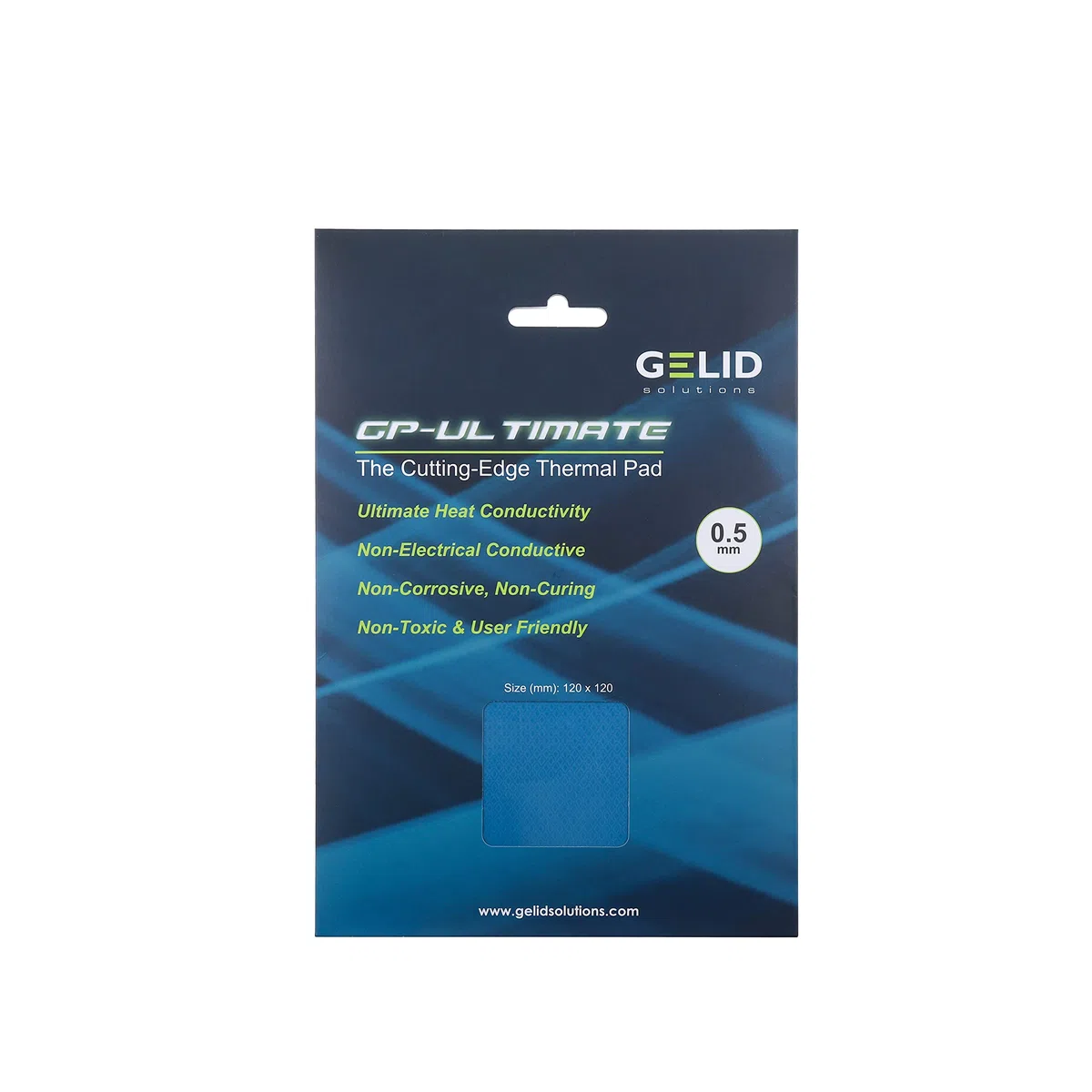 Gelid Solutions Ultimate GP-Ultimate-Almohadilla Térmica 120x120x1.5mm. Excelente Conducción del Calor. Relleno Ideal de Brecha. Fácil Instalación Conductividad Térmica 15W