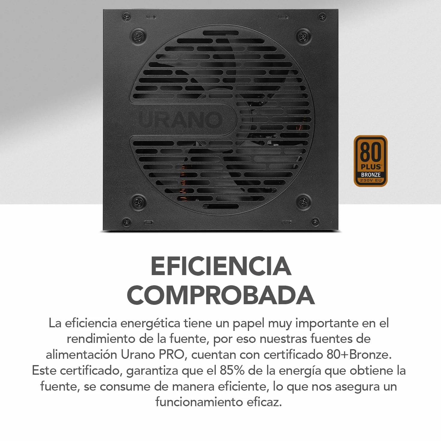 NOX Xtreme URANO Pro 550W 80 Plus Bronze–Fuente de Alimentación ATX,Ventilador Silencioso 120 mm PWM, Protección Integral (OVP, UVP, OPP, SCP, OTP), PFC Activo, Cables Planos Extra, Negro