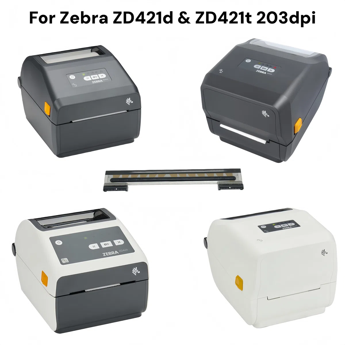 1 cabezal de impresión de transferencia térmica P1112640-218 P1112640-019 de 203 dpi, compatible con Zebra ZD421T ZD421 ZD421T-HC ZD421D