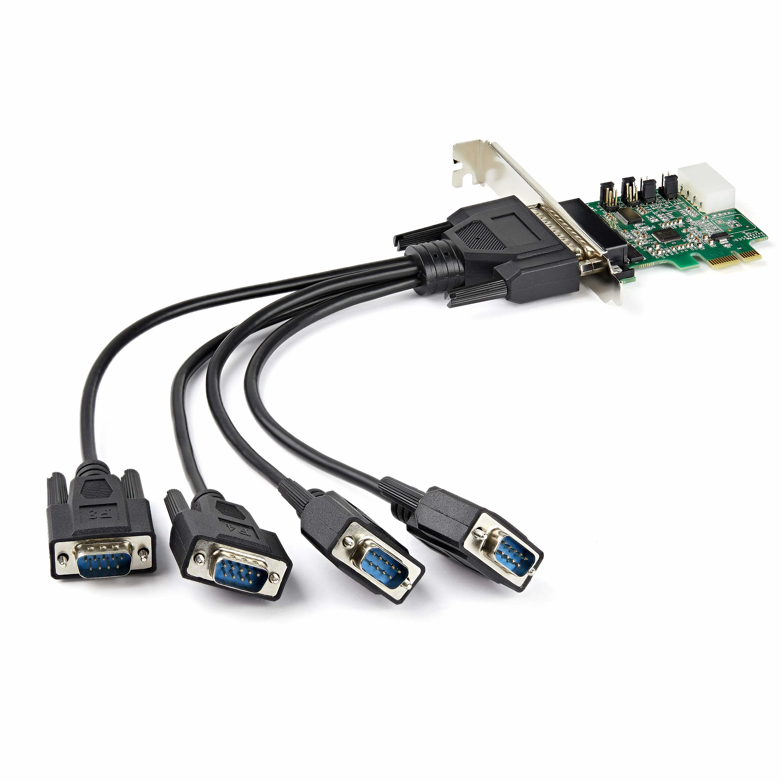 StarTech.com Tarjeta Adaptadora Serie PCI Express RS232 4 Puertos PCIe a DB9 UART 16950 Expansión PEX4S953