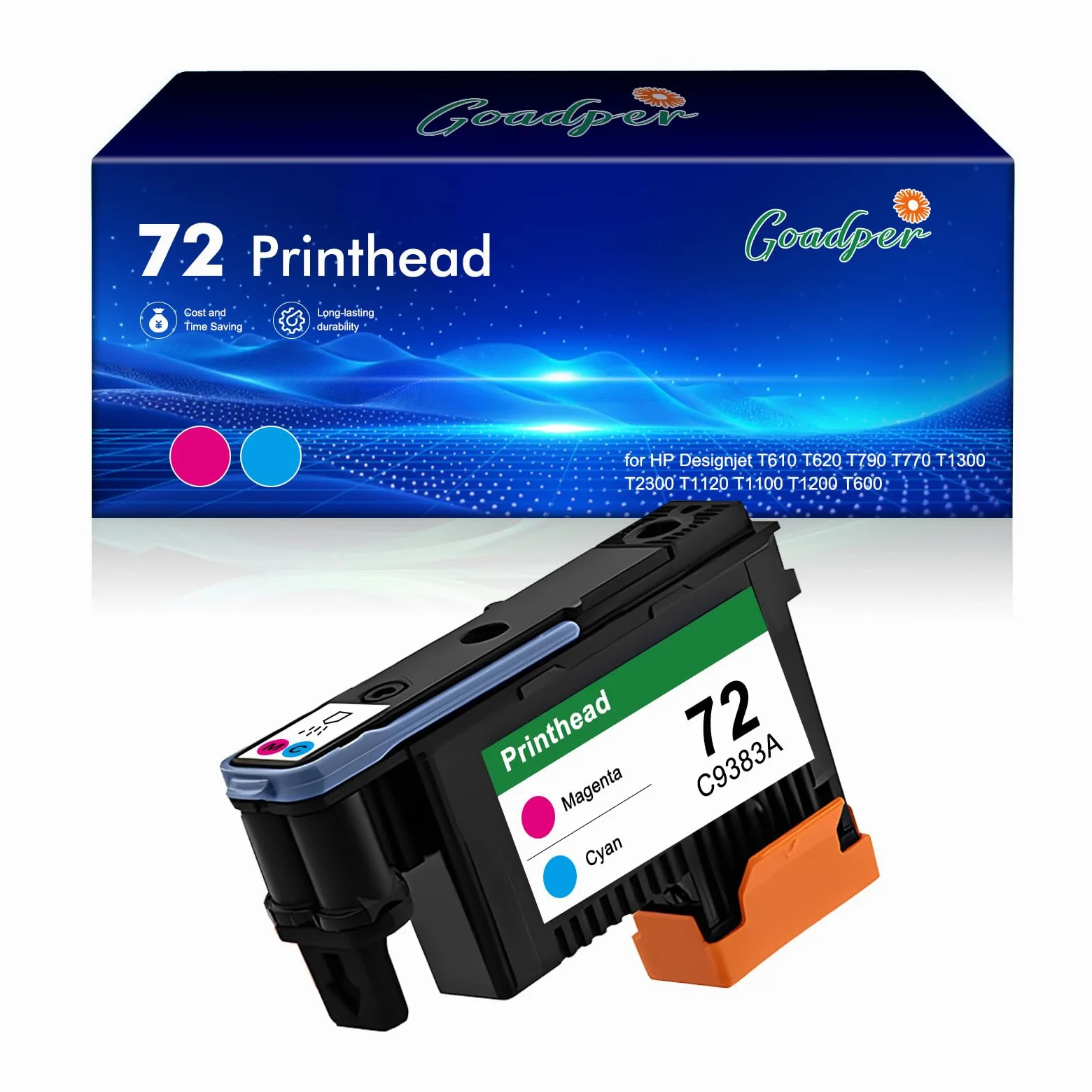 Cabezal de impresión HP 72 remanufacturado C9383A para Designjet T610 T620 T790 T770 T1300 T2300