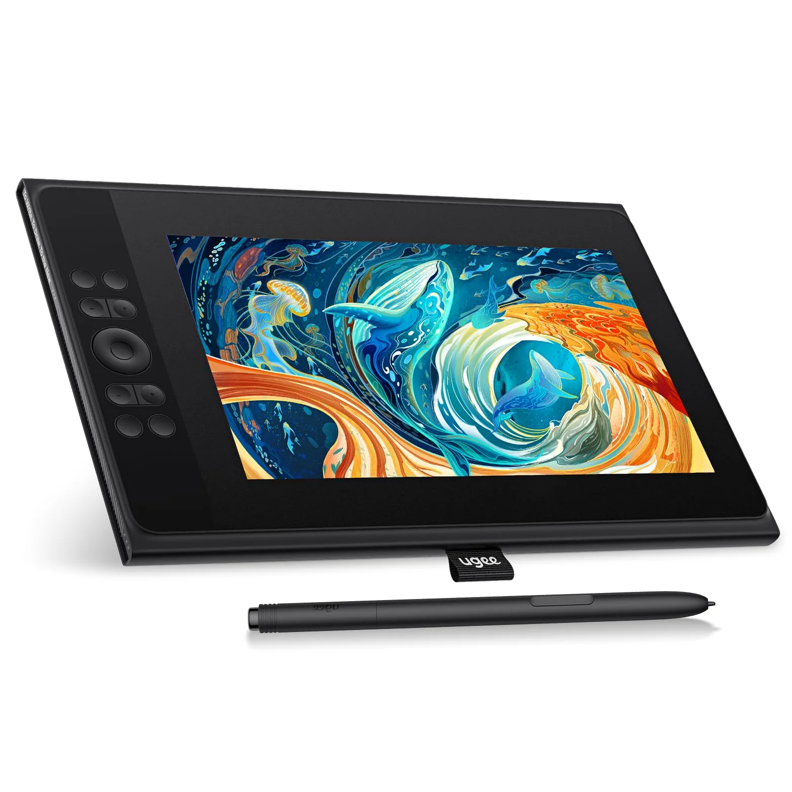 UGEE 147% sRGB Tableta Gráfica con Pantalla UE12P, 11,9 Pulgadas Antideslumbrante Monitor de Dibujo, Tableta Gráfica Lápiz sin Batería para Teléfono Android/Windows/Mac OS/Chrome OS