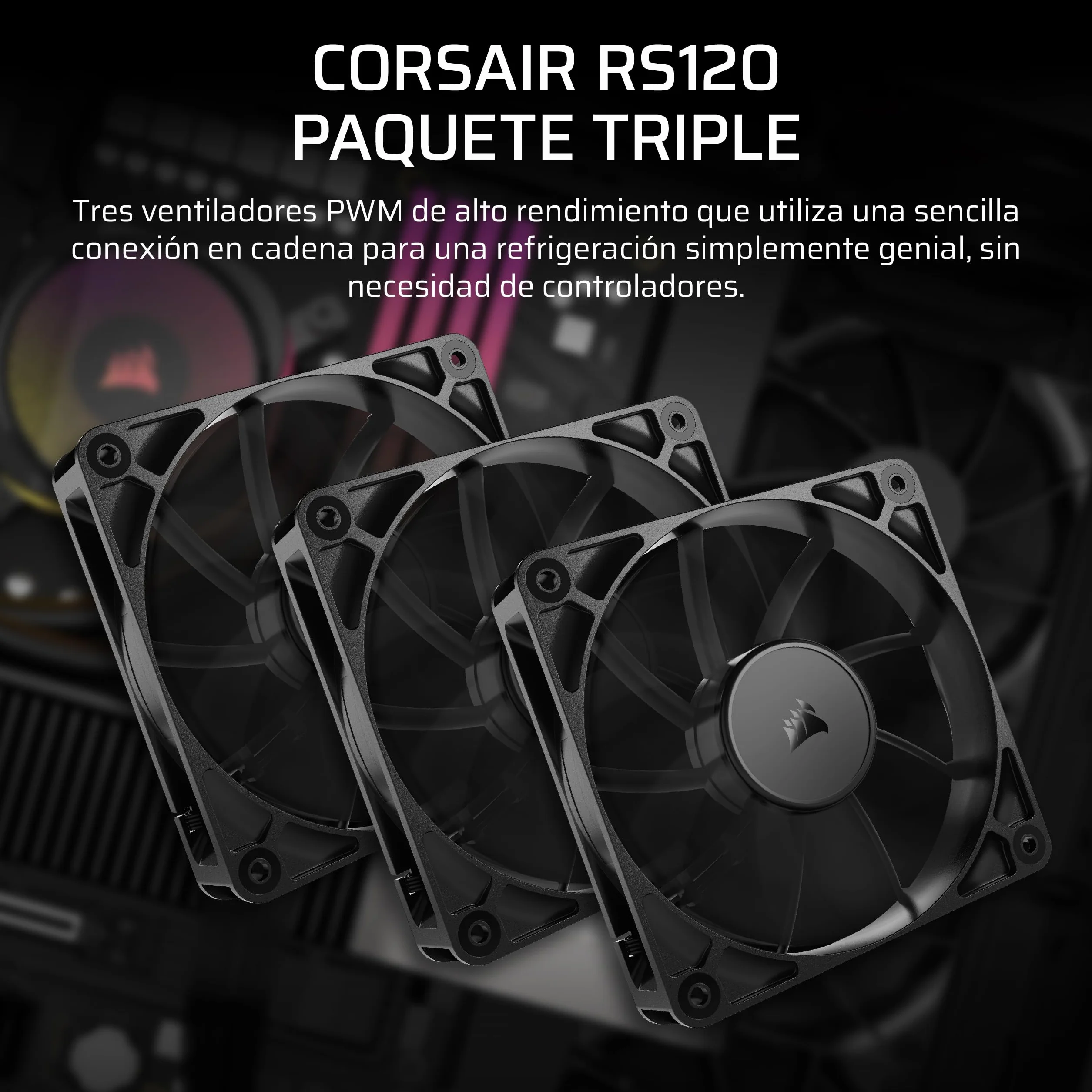 Confezione Da 3 Ventole Pwm Da 120 Mm - Corsair - Rs120