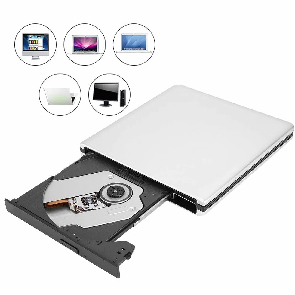 Unidad de DVD externa de CD Blu Ray, Unidad óptica externa USB 3.0 Grabadora de lector de DVD CD BD Admite reproducción, Grabación de películas D-Blu-ray, Compatible con computadora portátil de escrit