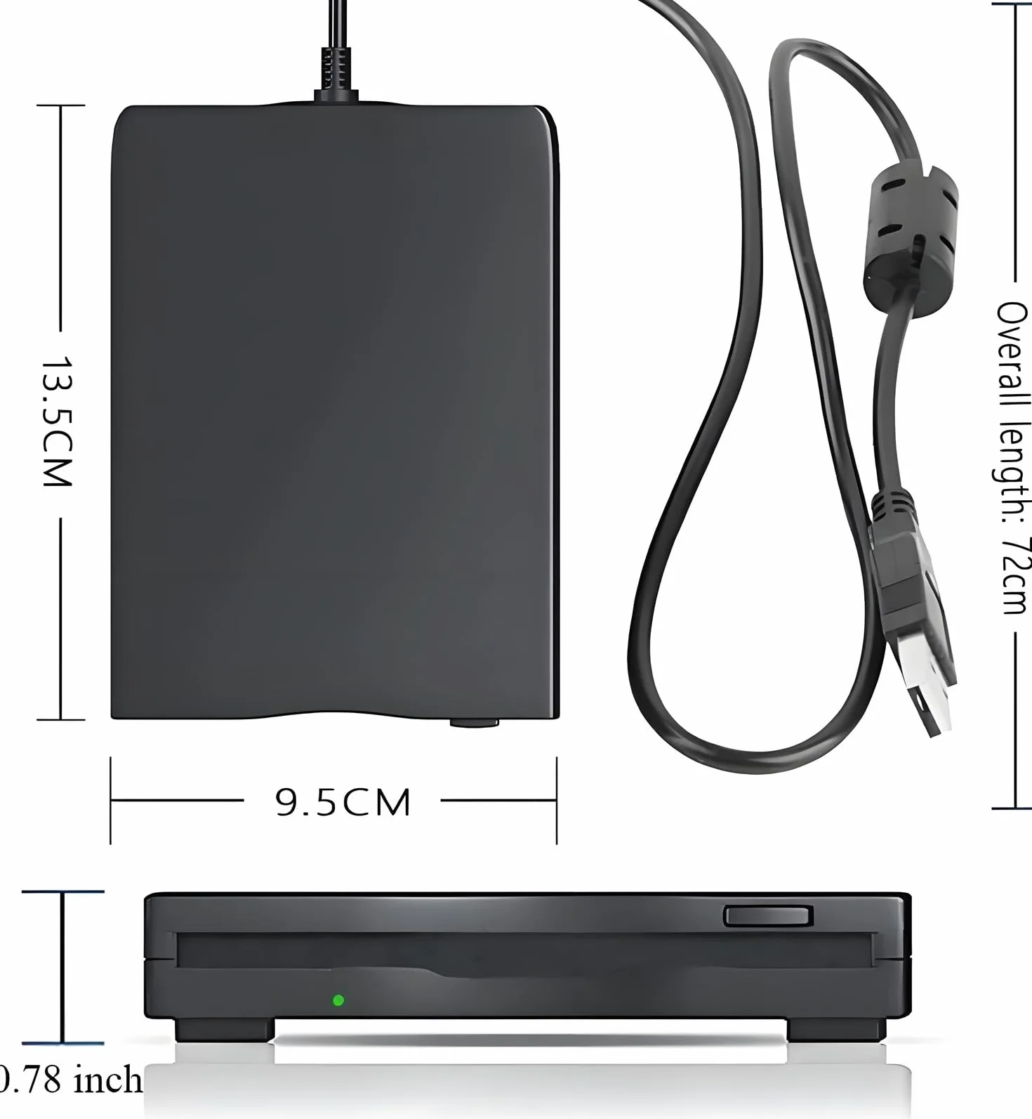 Lector de disquetes externo, Plug and Play, lector de disquetes USB 3,5" USB 1,44 MB FDD portátil para PC Windows/XP/7/8/10/11