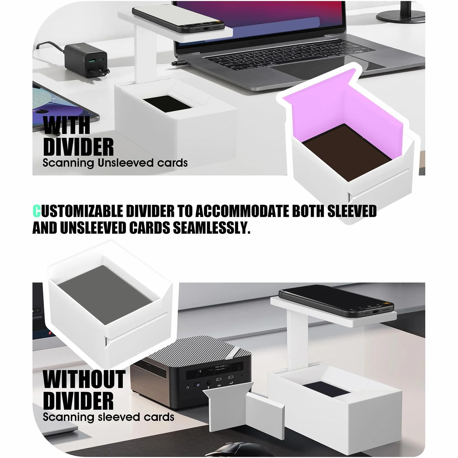 Soporte para escáner de Tarjetas, escáner de Tarjetas, escaneo de Tarjetas MTG, Canal de Tarjetas Intercambiables, escaneo rápido, Accesorios para reuniones de Vacaciones, Fiestas, Bares
