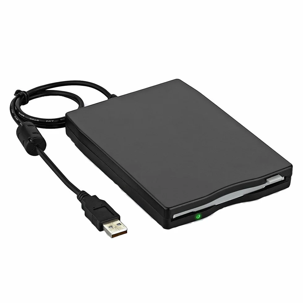Market&YCY Unidad de Disquete USB DE 3.5" 1.44 MB FDD Unidad de Disquete Externa portátil Lector de Disquetera USB Plug and Play para PC Windows 10 8 7 Windows 98 2000 Windows XP Vista Mac - Negro